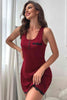 Contrast Lace Trim Decorative Button Sleeveless Night Dress - Envie Attire