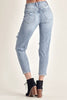 RISEN Distressed Slim Cropped Jeans - Envie Attire