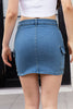 High Waist Pocketed Denim Skirt - Envie Attire